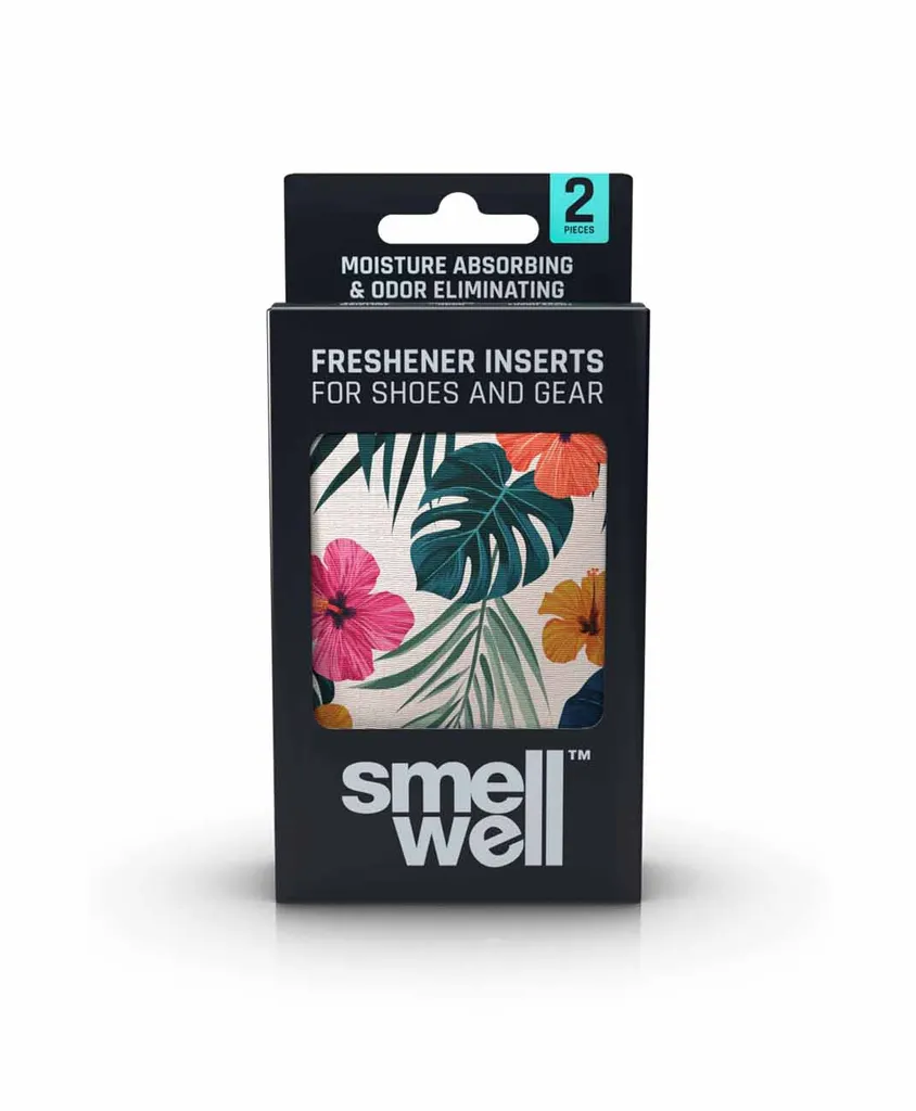 SmellWell Active Hawaii Floral Absorbeur d'Odeurs pour Chaussures 2pcs