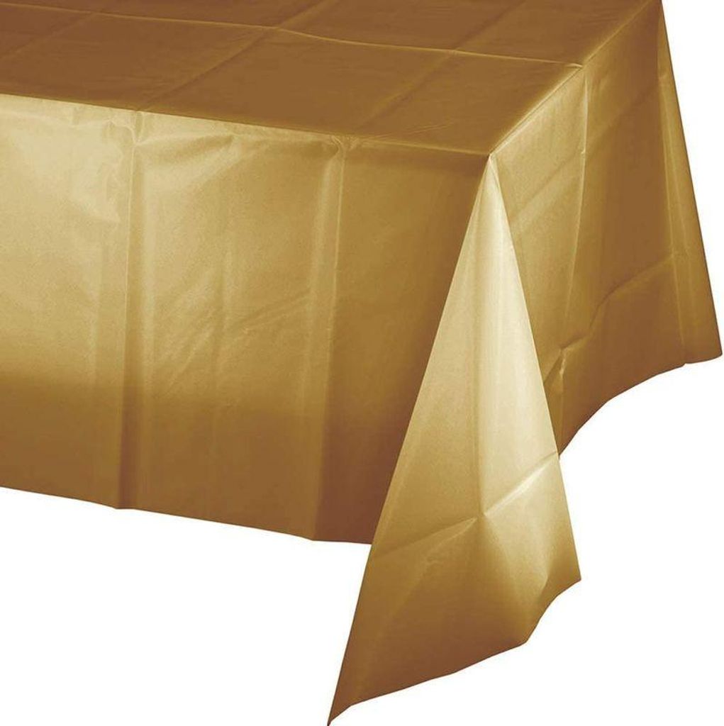 Plastik Tischdecke Goldbraun