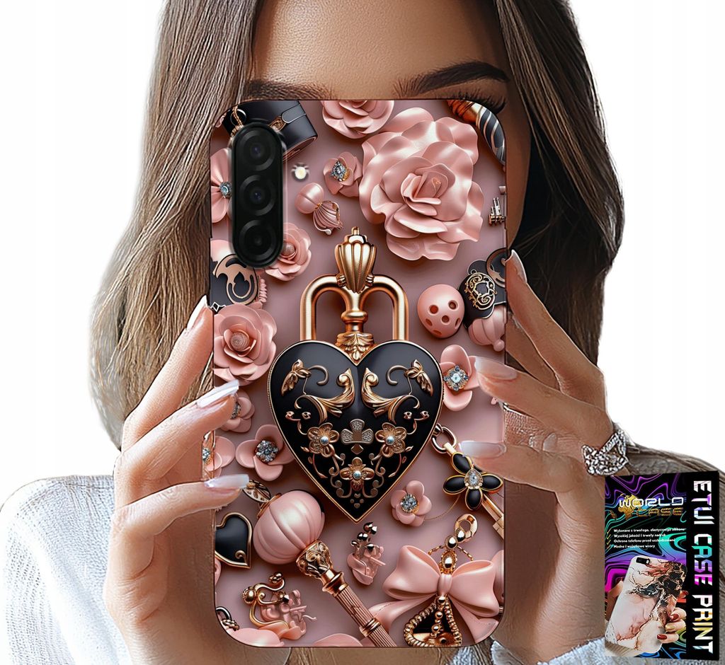 Fall Für Samsung Galaxy A56 5G - Feminine Designs Vorhängeschloss Herz Fall + Glas
