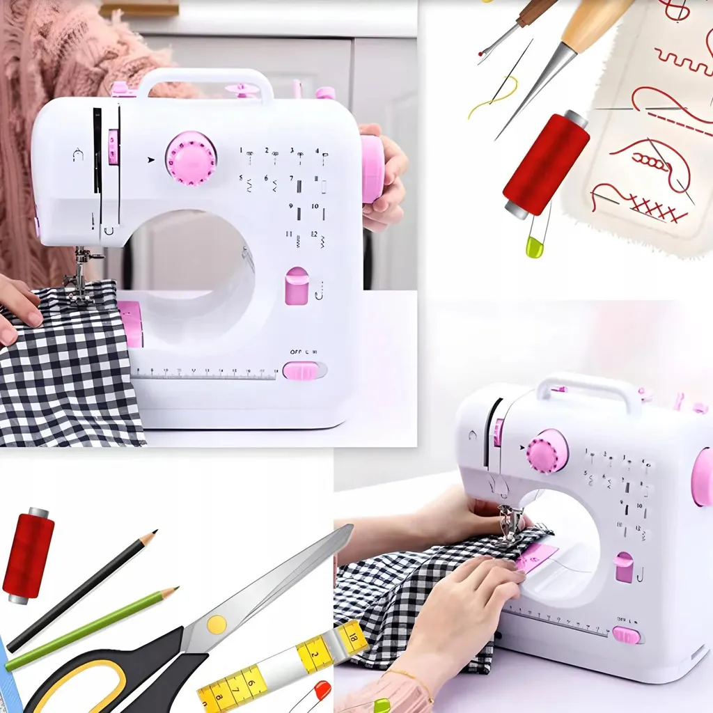 Machine à coudre de voyage portable avec pédale pour retouches et ourlets - 13