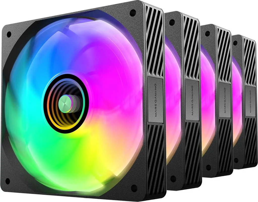 Ventilation PC Gaming ARGB 120mm Tacens Mars MF-SI4KIT Pack de 4 avec Télécommande - 4
