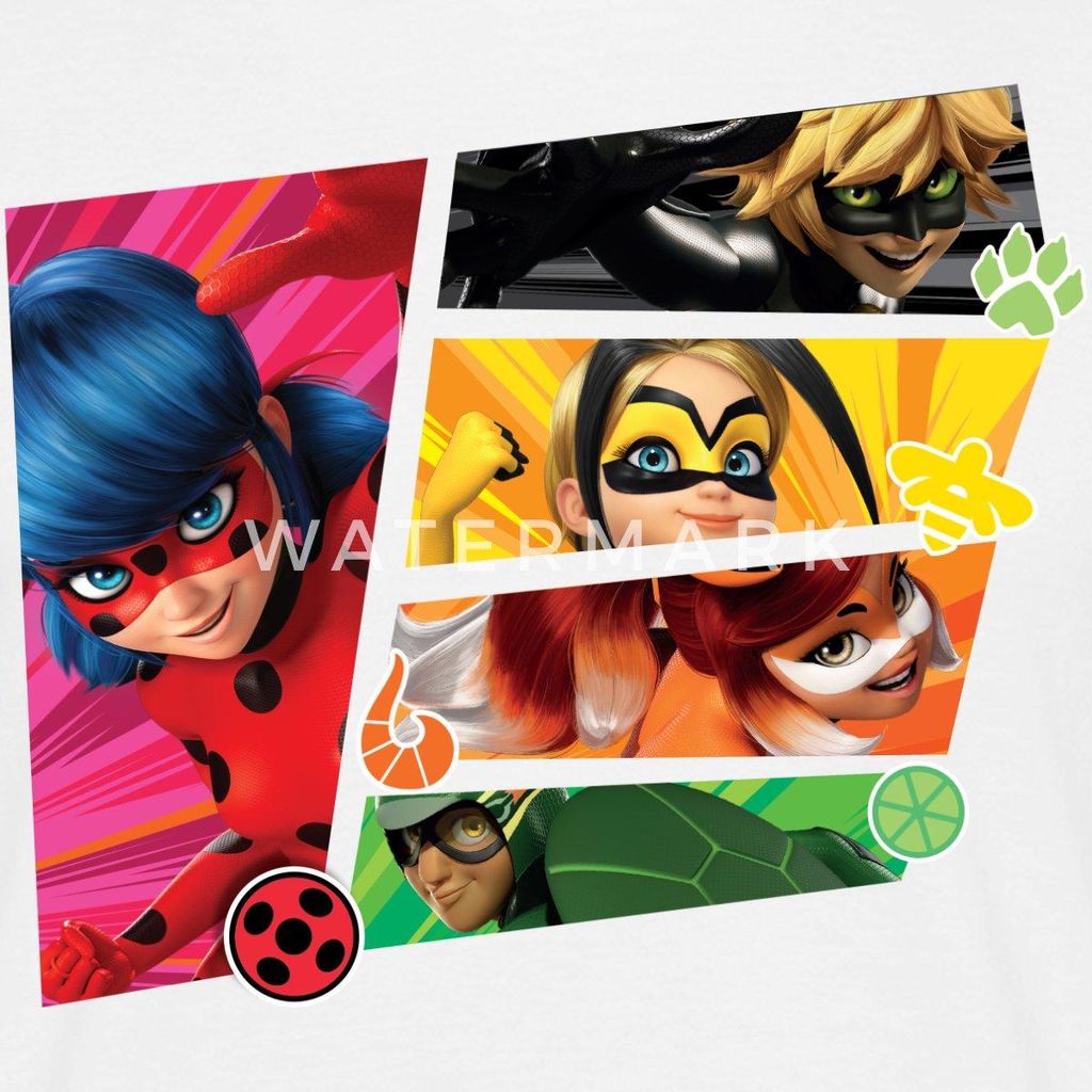 Spreadshirt Miraculous Superhelden Männer T-Shirt, XXL, Weiß
