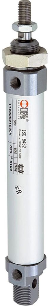 Riegler Rundzylinder, einfachwirkend, Magnet, Kolben-Ø 8, Hub 50, M5