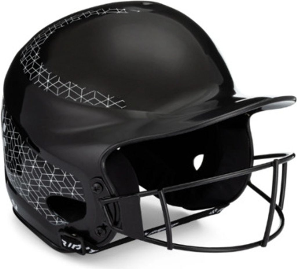 RIP-IT Vision Classic Pinstripe Softball Batting Helmet 2.0 for Women | M/L Black/Black Baseball/Softball Artikel