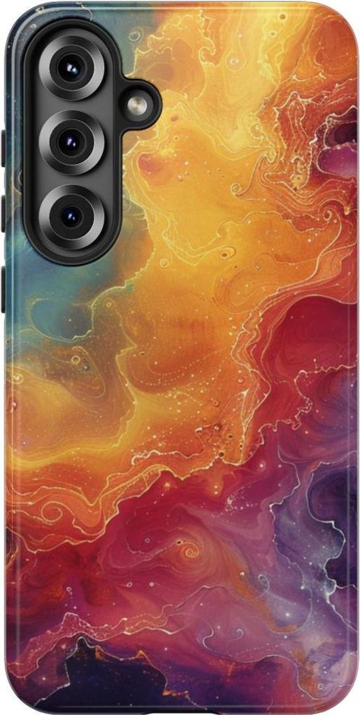 Bunte kosmische Nebelkunst – Hülle Kompatibel mit Samsung Galaxy S25 Plus