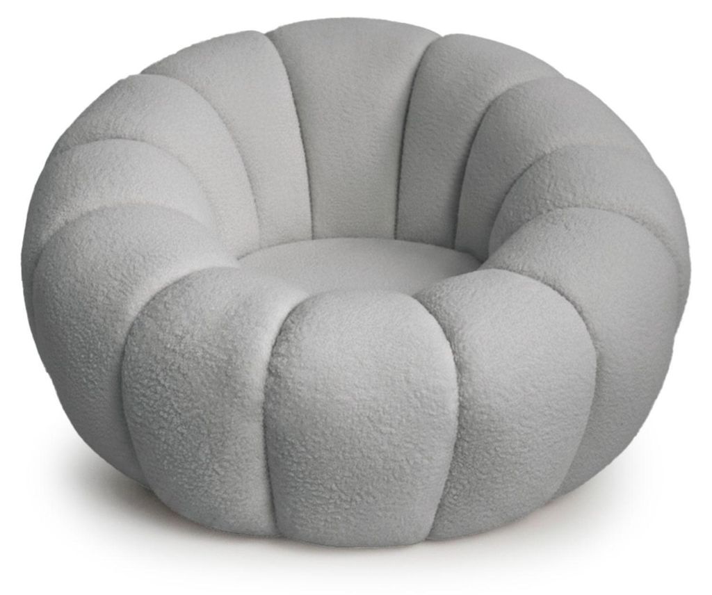 MENZZO Fauteuil tournant design coquillage Arielina Tissu Image du produit 