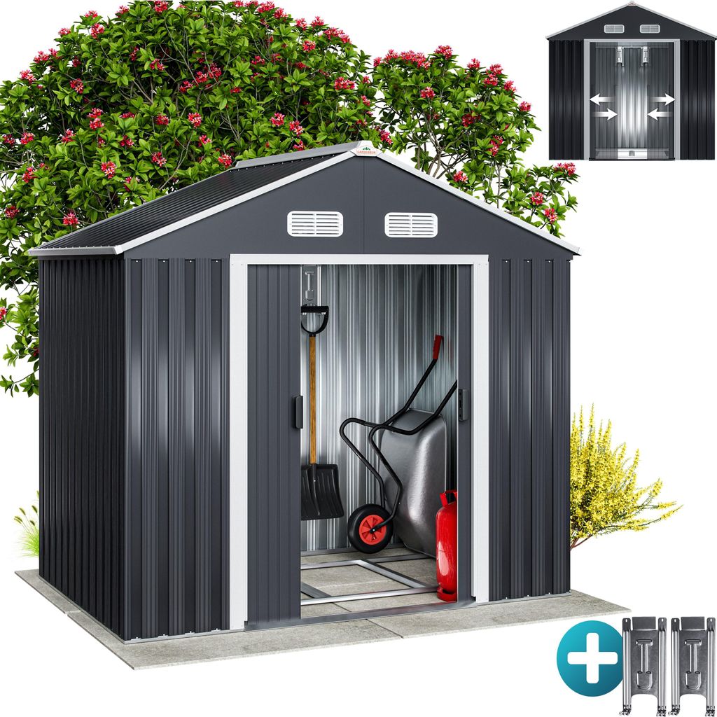 GARDEBRUK Abri de jardin métal XL anthracite Image du produit 