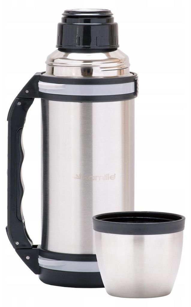 Vakuum-Thermosflasche, Trinkflasche, 1,5 l, Becher KAMILLE Produktbild 