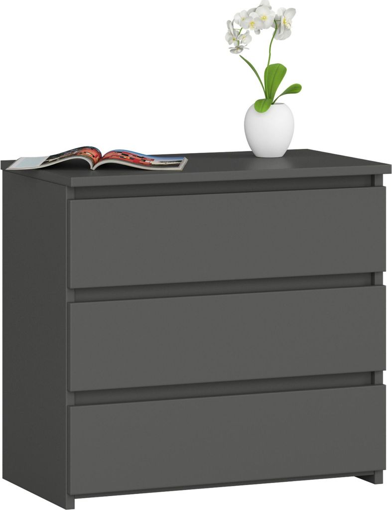 Nachttisch AKORD CL3 in der Farbe Graphitgrau mit 3 Produktbild 