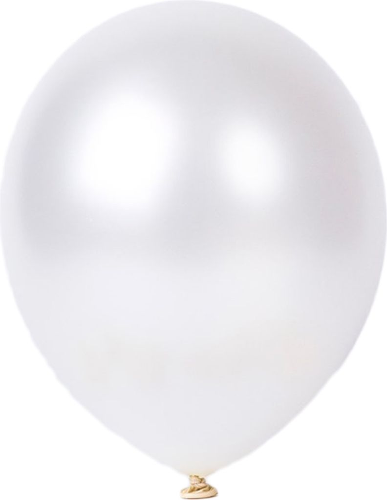 10 Standard Luftballons 30 cm, Weiß metallic (glänzend) Obrázek produktu 1