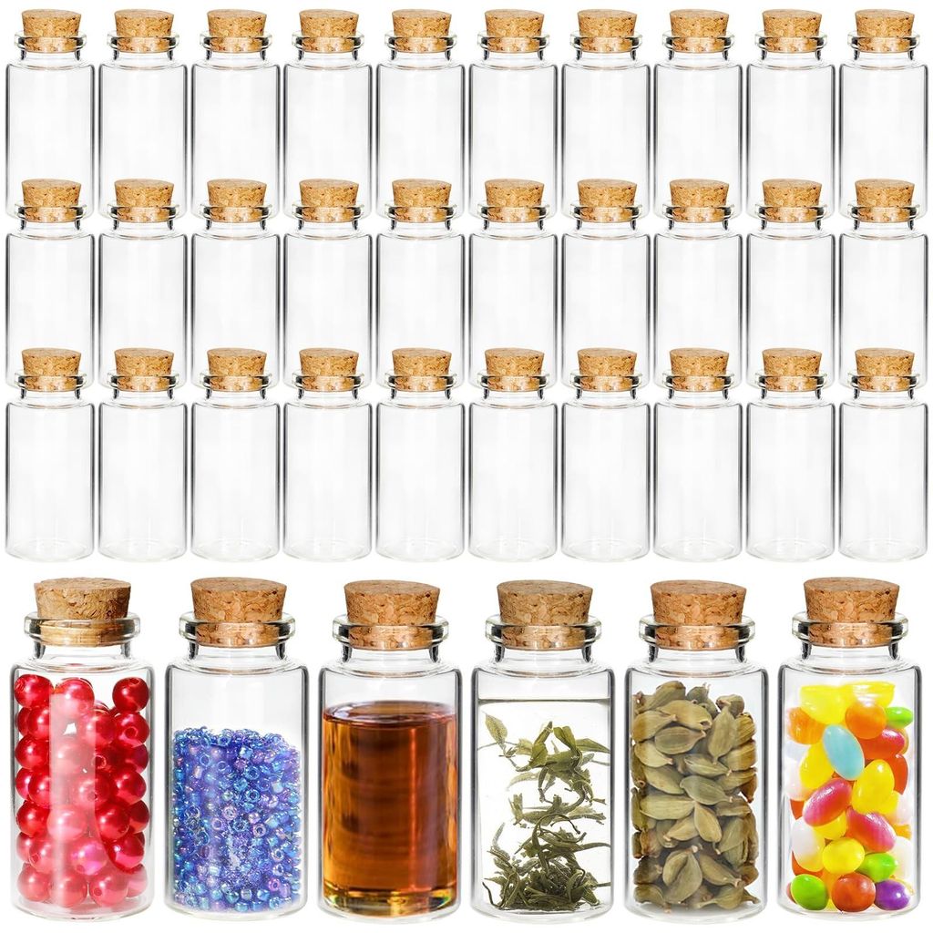 Omgoods - Sada 30 mini skleněných lahviček o objemu 25 ml s Obrázek produktu 