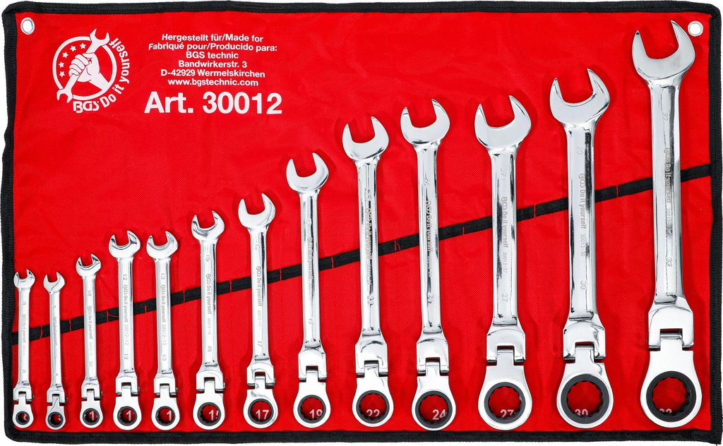 BGS technic Ratchet Combination Wrench Set, 5 kg