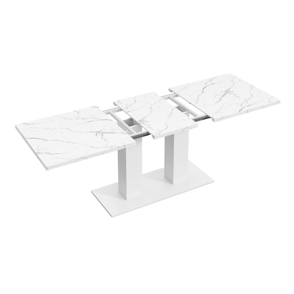 Ausziehbarer Esstisch, 140/180*70 cm, geeignet für 6-8 Personen, rechteckige Form, verdickte Tischplatte, einfachen Stil,Tisch für Esszimmer, Küche