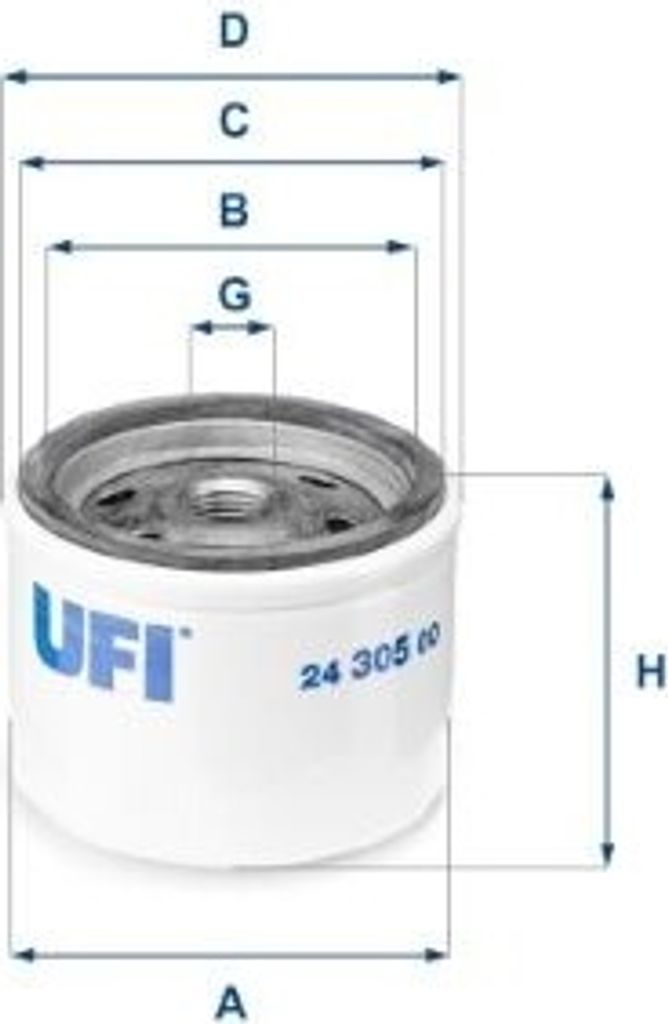 Kraftstofffilter UFI 24.305.00 Anschraubfilter