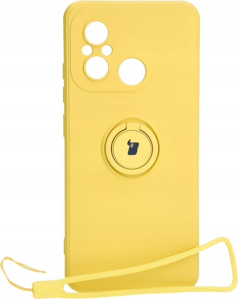 Bizon Case Silikon Ring Sq für Xiaomi Redmi 12C, gelb