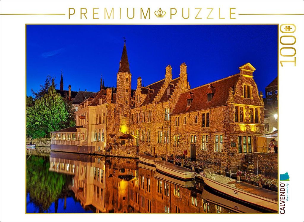 CALVENDO Puzzle Brügge, Rozenhoedkaai | 1000 Teile Lege-Größe 64x48cm Foto-Puzzle für glückliche Stunden