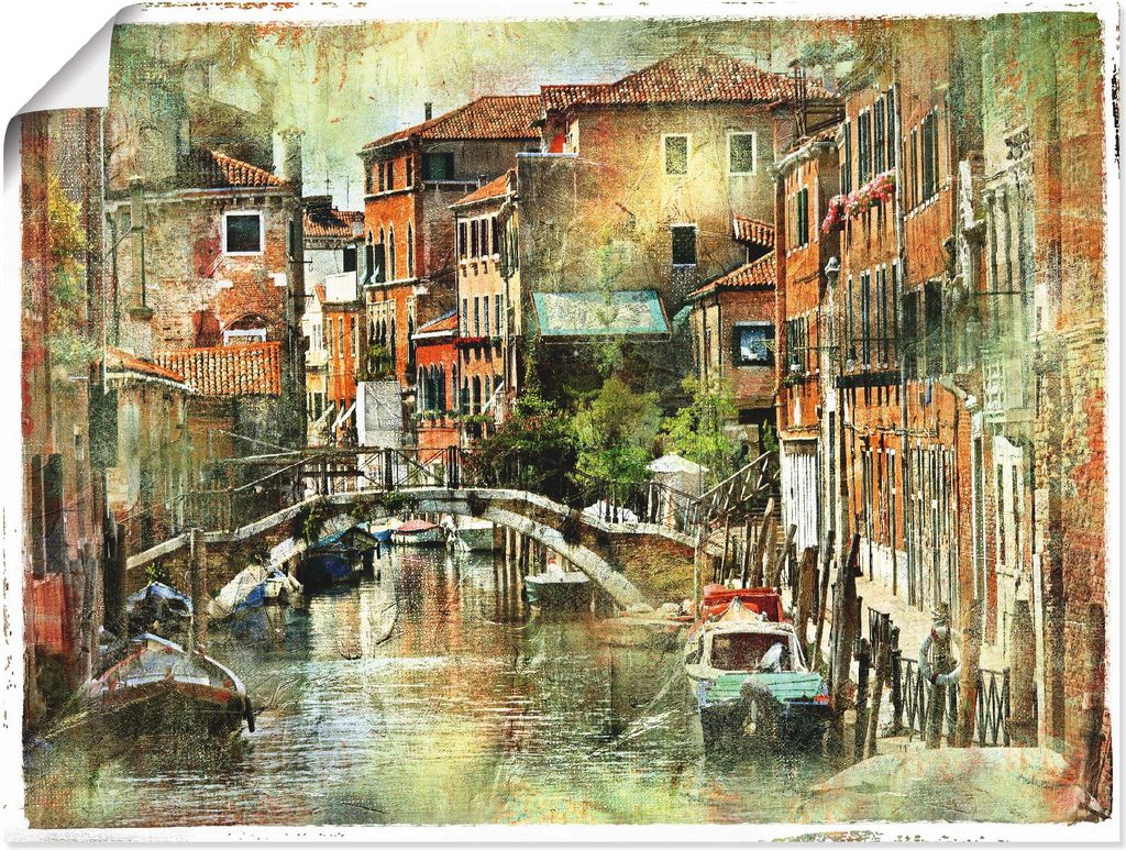 ARTland Poster Kanal in Venedig Größe: 80x60 cm