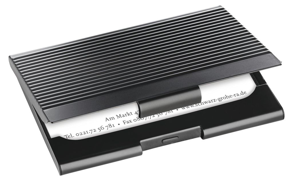 SIGEL VZ134 Visitenkarten-Etui matt black, schwarz, matt Produktbild 