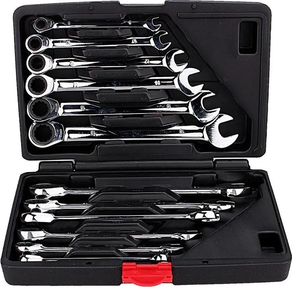 Clés à cliquet en acier inoxydable 304 noir haute résistance 12 pcs