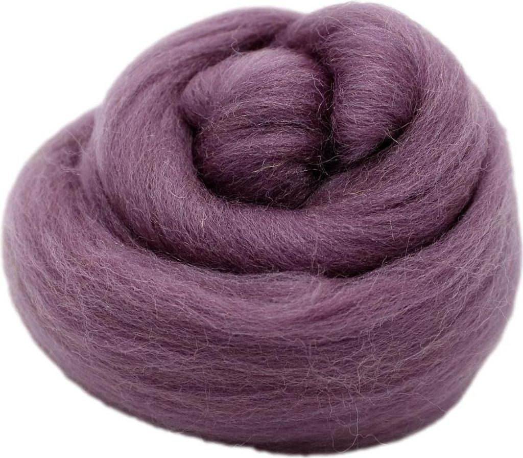 Filzwolle 20 g im Kammzug, ca. 90 cm Länge – 100% Wolle (Merino) Märchenwolle zum Nassfilzen und Trockenfilzen, Spinnen – Hellerika