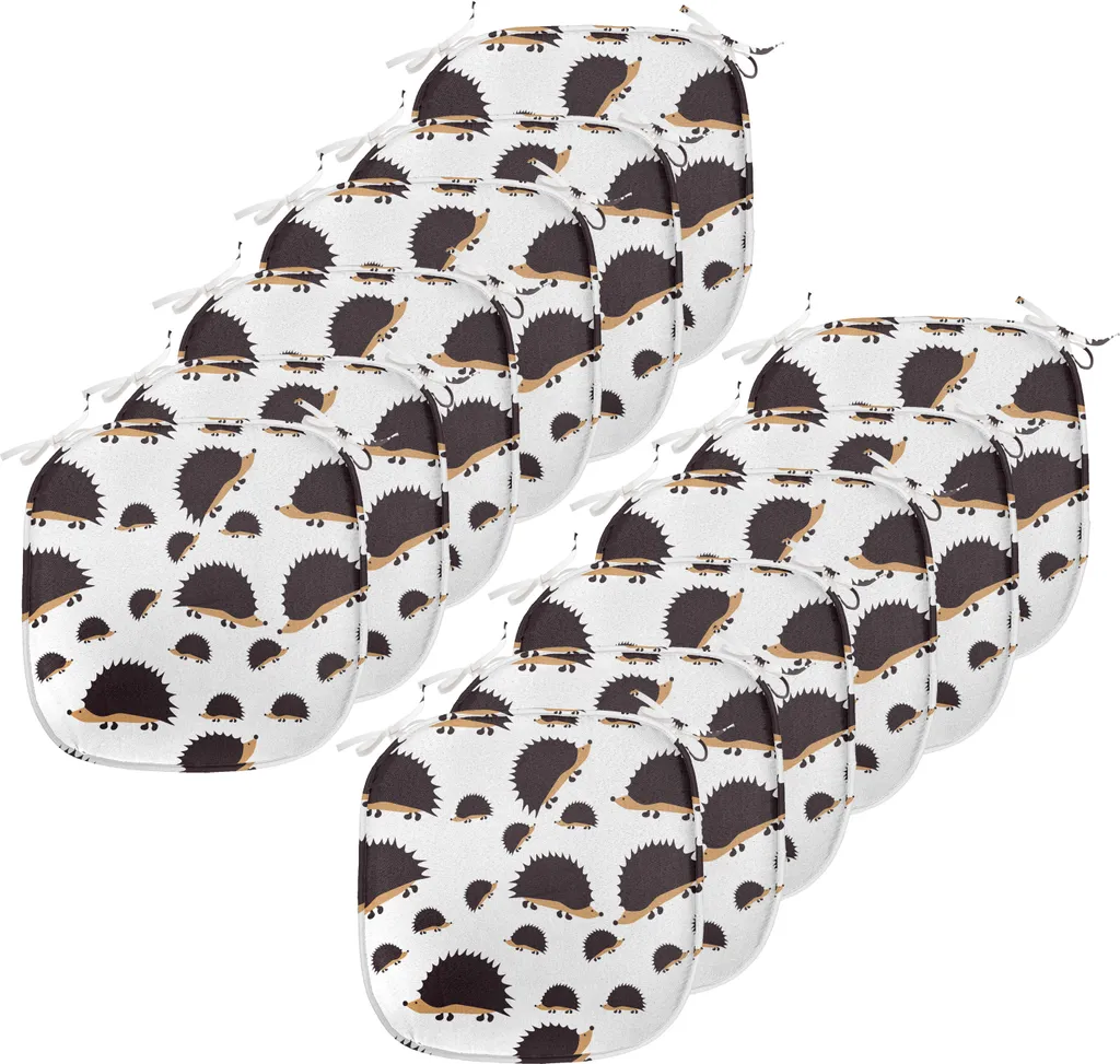 ABAKUHAUS Lot de 12 Coussins de Chaise Hérisson Imperméables 40x40 cm