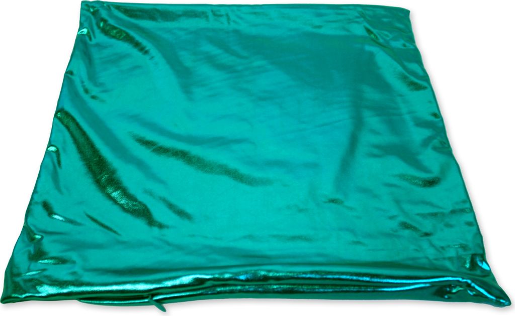 Kissenhülle Hochglanz Metallic uni Kissenbezug Deko Kissen 50x50 cm grün petrol