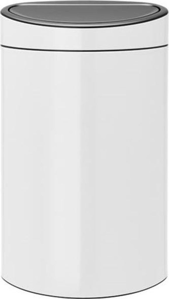 A white Brabantia Touch Bin Mülleimer 40l.