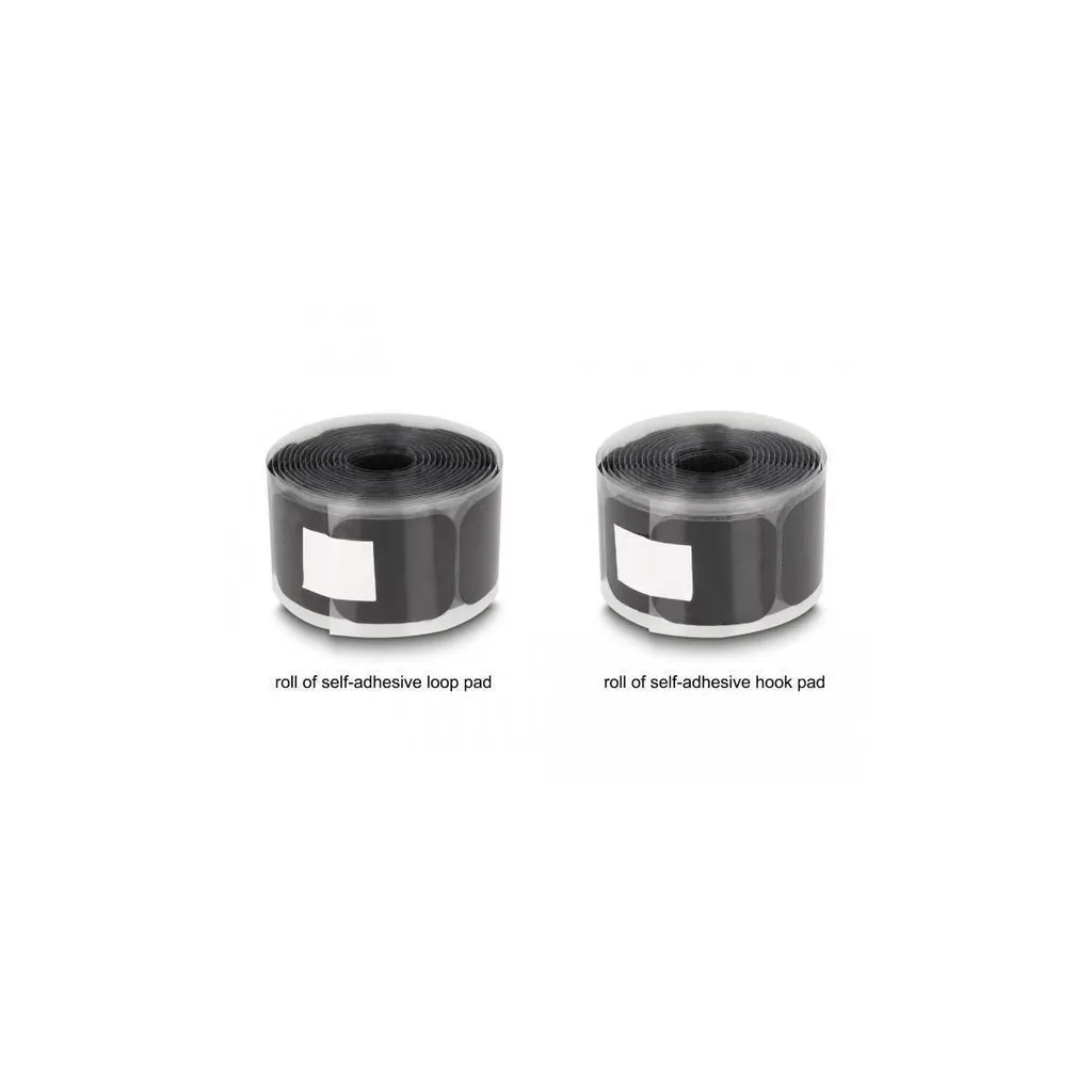 Fixation sans Perçage : Bande Scratch Adhésive 45mm x 3m Noir Delock