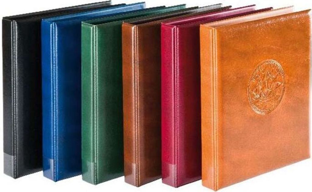 Lindner 3109 - W 'Half Penny' Ringbinder, leer-weinrot