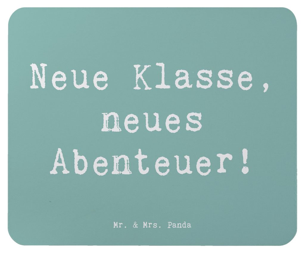 Mr. & Mrs. Panda Mouse Pad Spruch Erster Schultag Abenteuer - Meeresbrise - Geschenk, positivity, pc mausunterlage, Zuversicht, neuer Ranzen, Mouse...