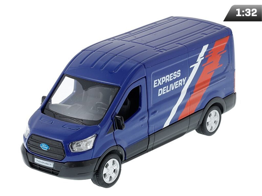 Modell 1:43, RMZ Ford Transit Van 2018, blau. Produktbild 