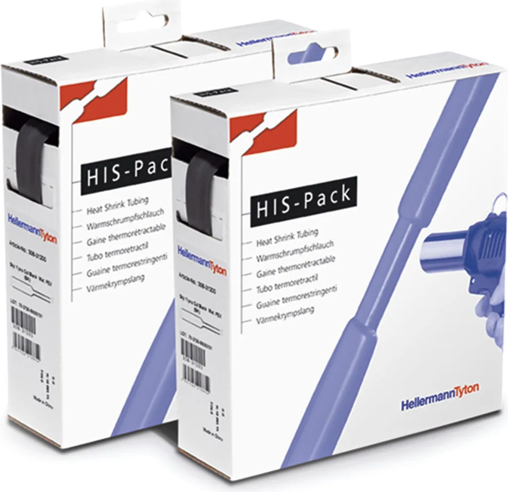 Gaine de protection thermique HIS-1/16-POX-BK HellermannTyton 1,6/0,8 mm
