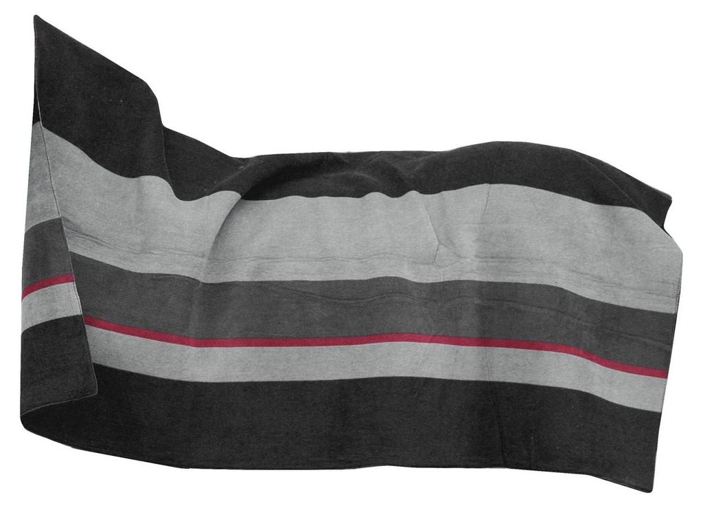Kentucky Horsewear Heavy Fleece Rug square Fleecedecke gestreift, Größe:140x160, Farbe:black/grey