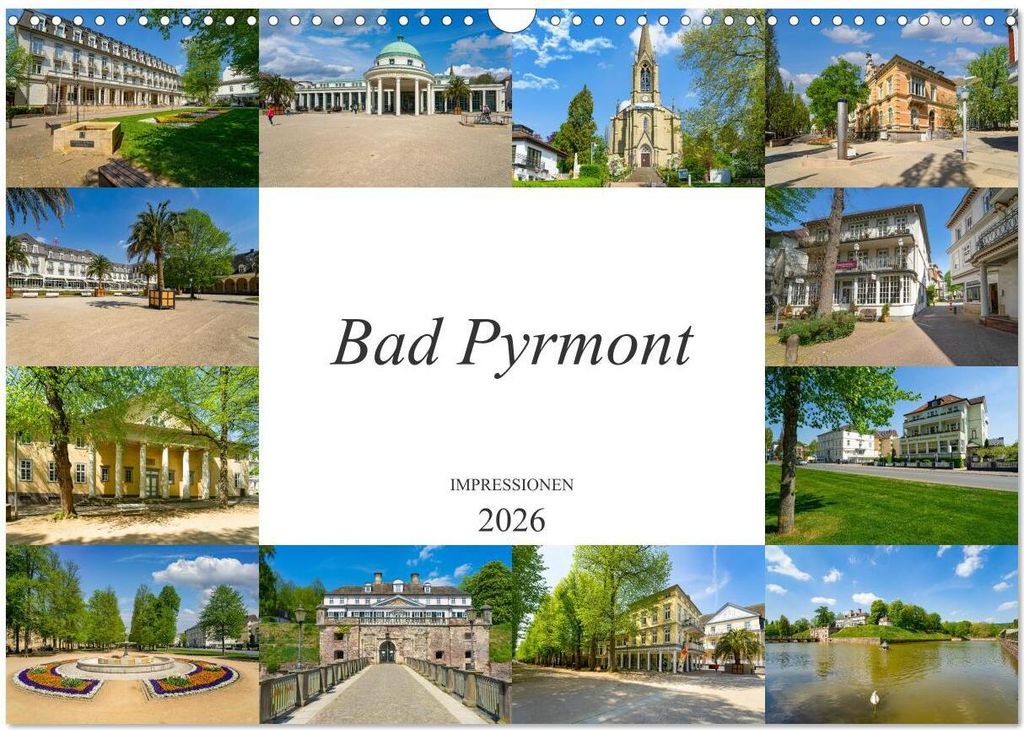 Bad Pyrmont Impressionen (Wandkalender 2026 DIN A3 quer), CALVENDO Monatskalender