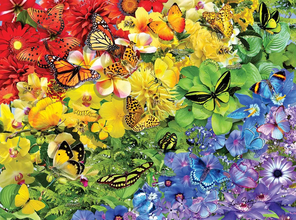 Puzzle Papillon-Arc-en-ciel SunsOut 1000 pièces en carton éco-responsable