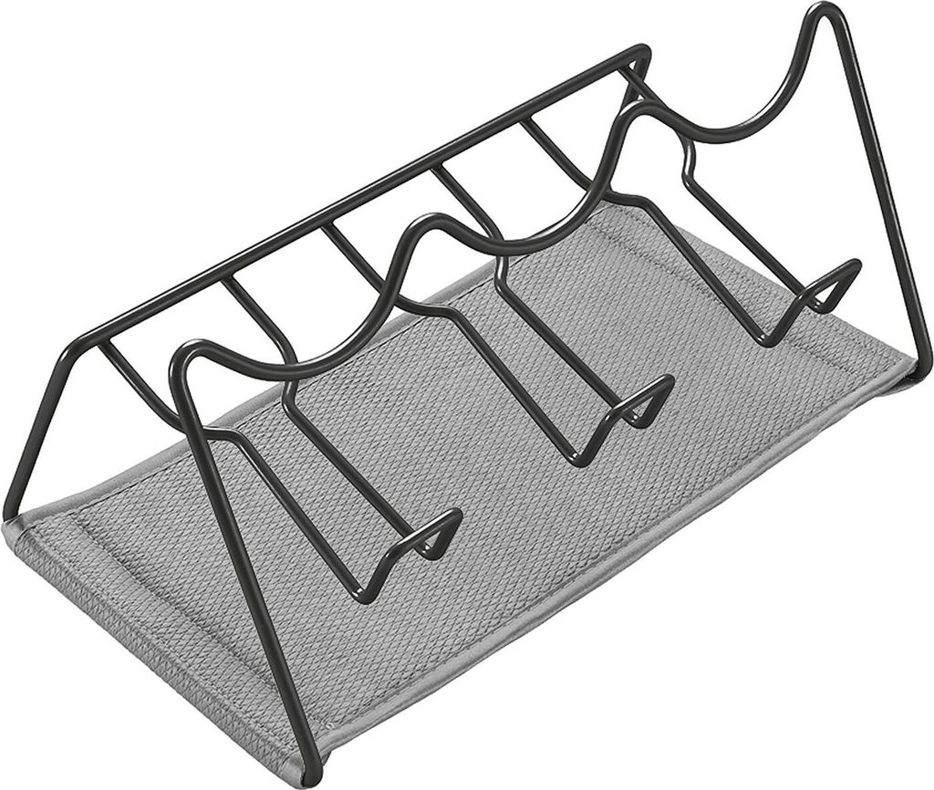 Metaltex Abtropfgestell für Flaschen, Metall, grau, für 3 Produktbild 