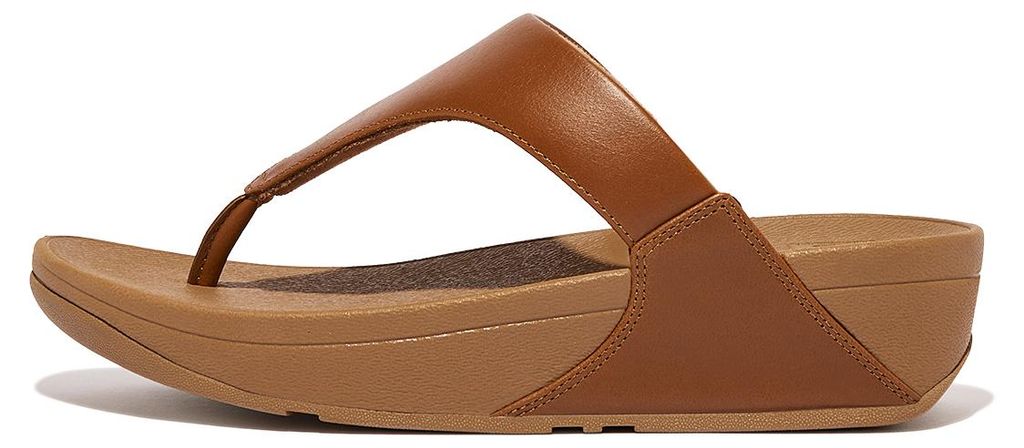 FitFlop Lulu Lederen Teenslipper BRUIN 37 Productafbeelding 