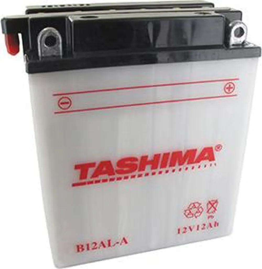 Batterie plomb Tashima 12V 12Ah renforcée pour tondeuse et scooter