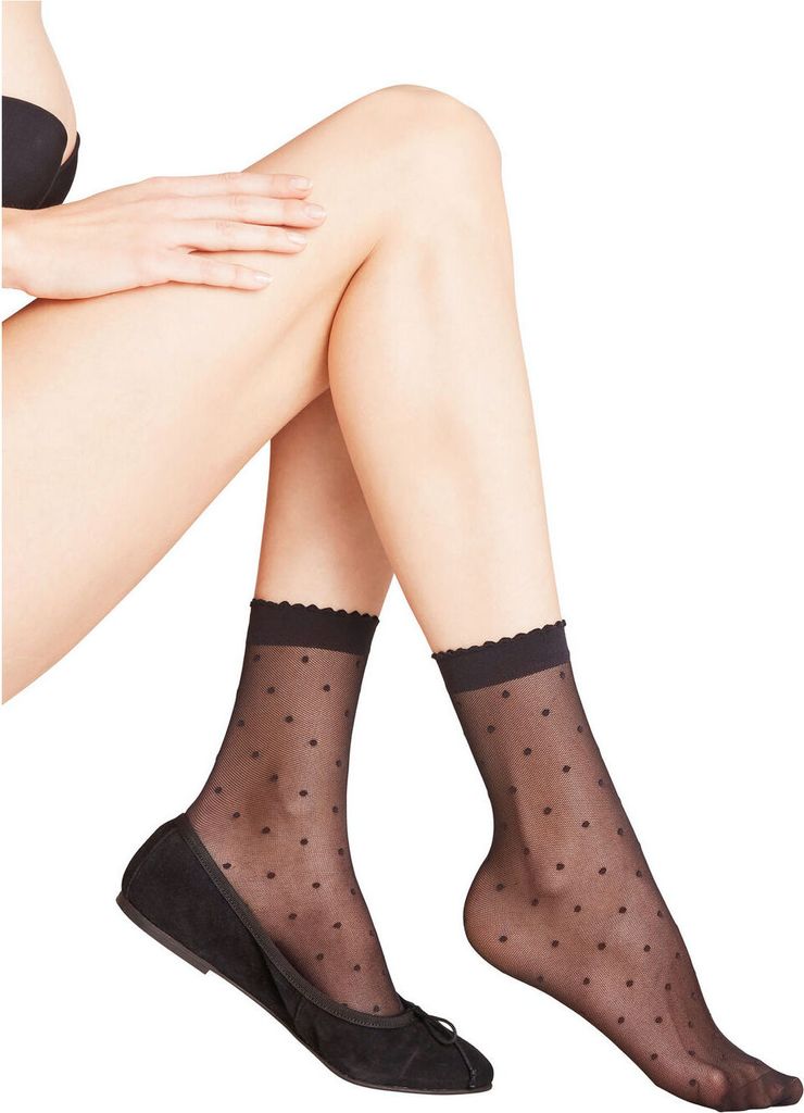 FALKE Dot 15 DEN Söckchen Damen black 35-38