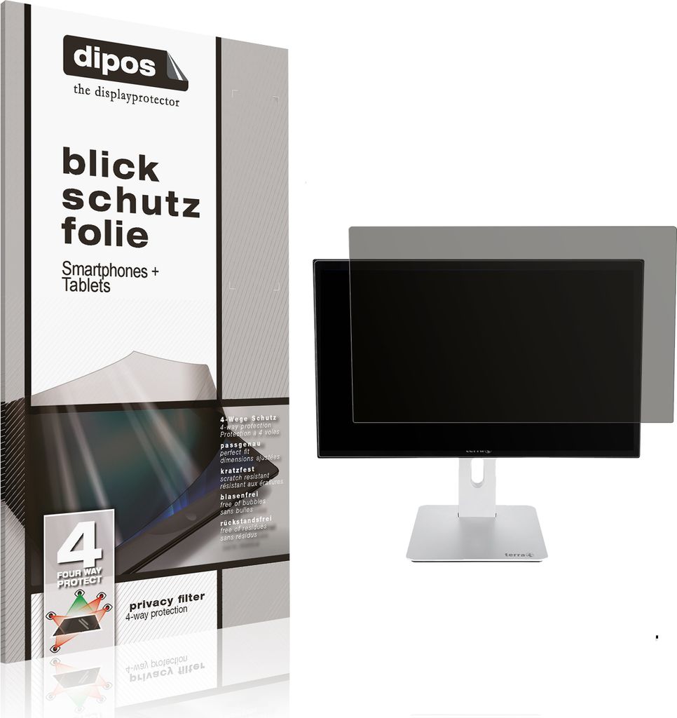 Blickschutzfolie für Terra 2420HA matt Schutzfolie Folie Display Schutz dipos