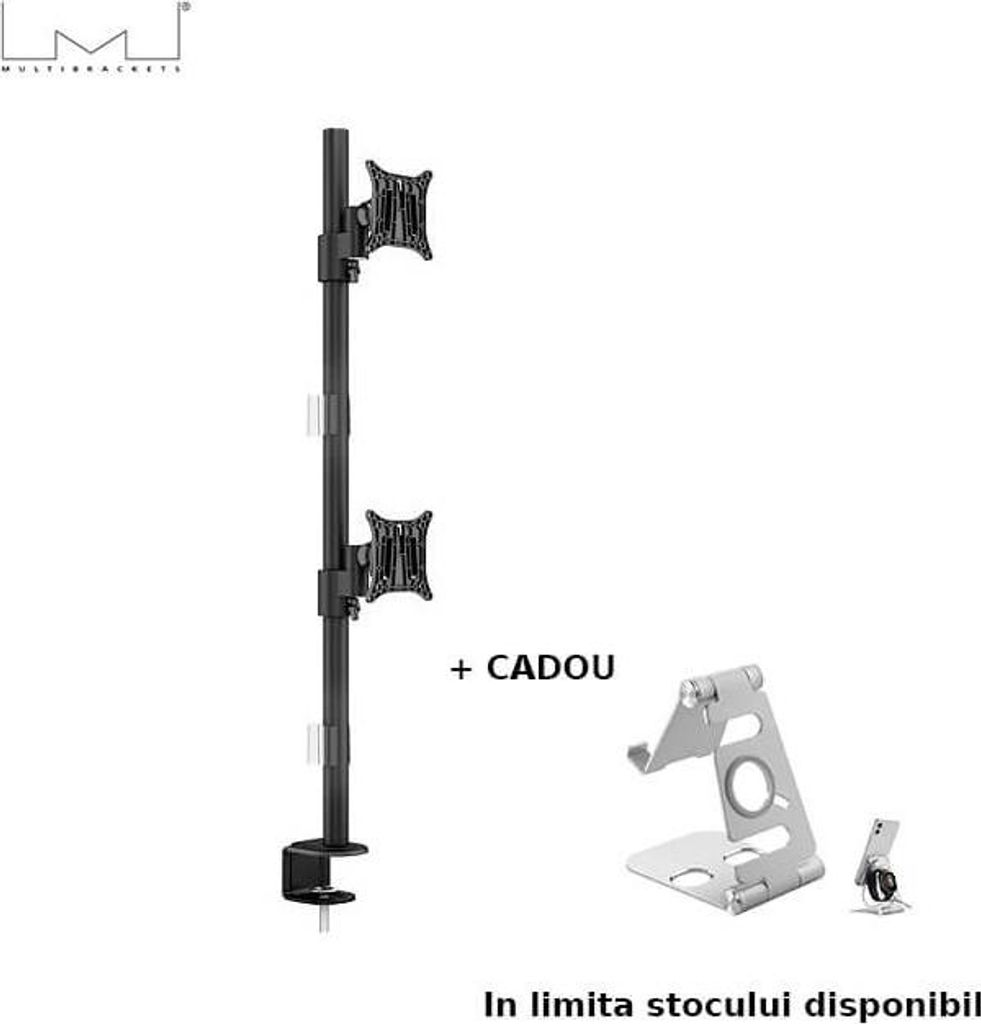MULTIBRACKETS Multibrackets M VESA Deskmount Officeline Dual Vertical Schwarz