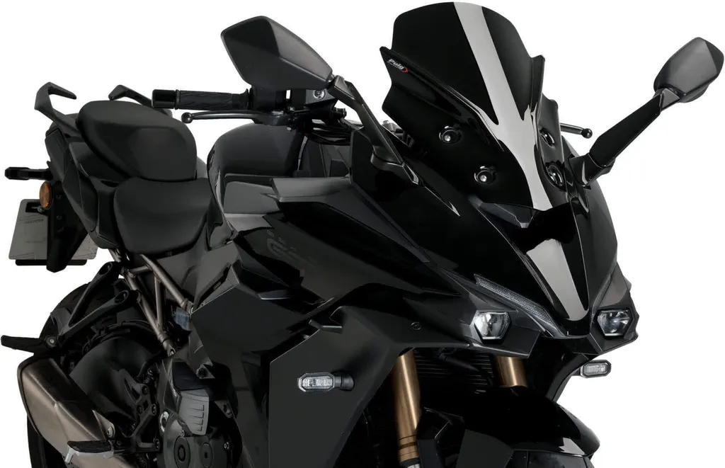 Saute-vent Sport PUIG Noir 415x340mm pour Moto Suzuki avec Homologation ABE