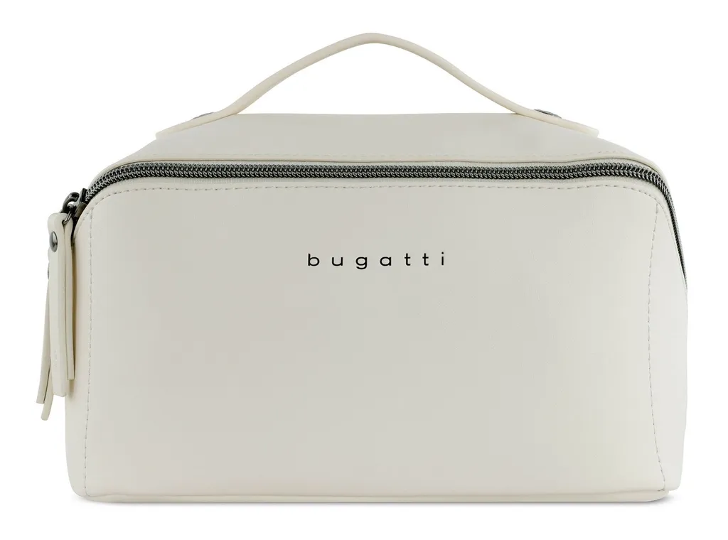 bugatti Almata Sac à Maquillage Beige écru en matière haute qualité