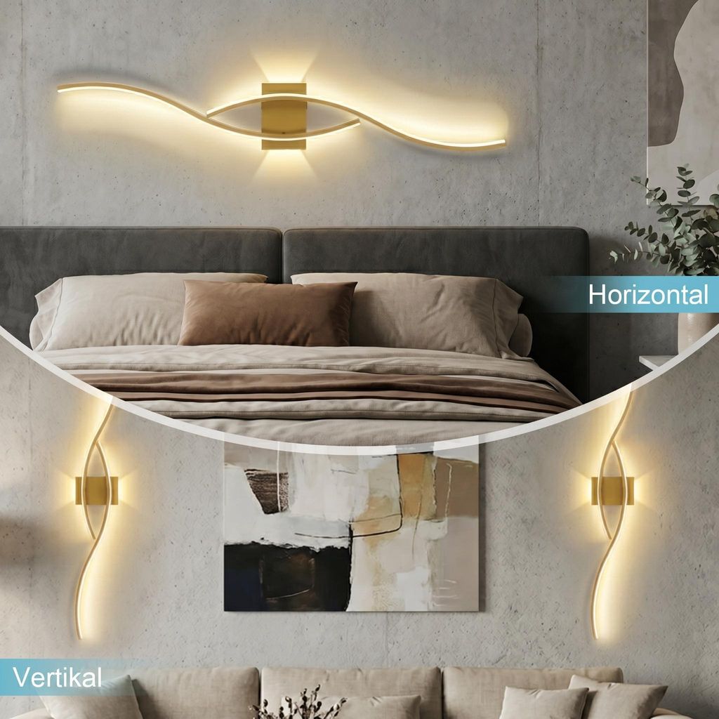 2 Stück LED Wandleuchte Innen Modern Dimmbar 3 Produktbild 