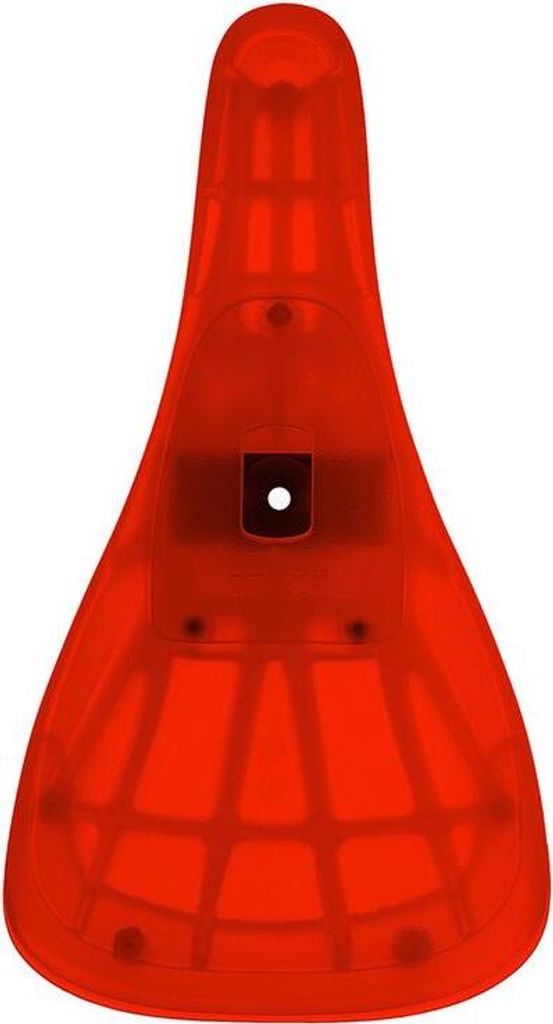VELO Bicycle Saddle Bmx / Freestyle For Pivotal Seatpost Mount Nylon Clear Red