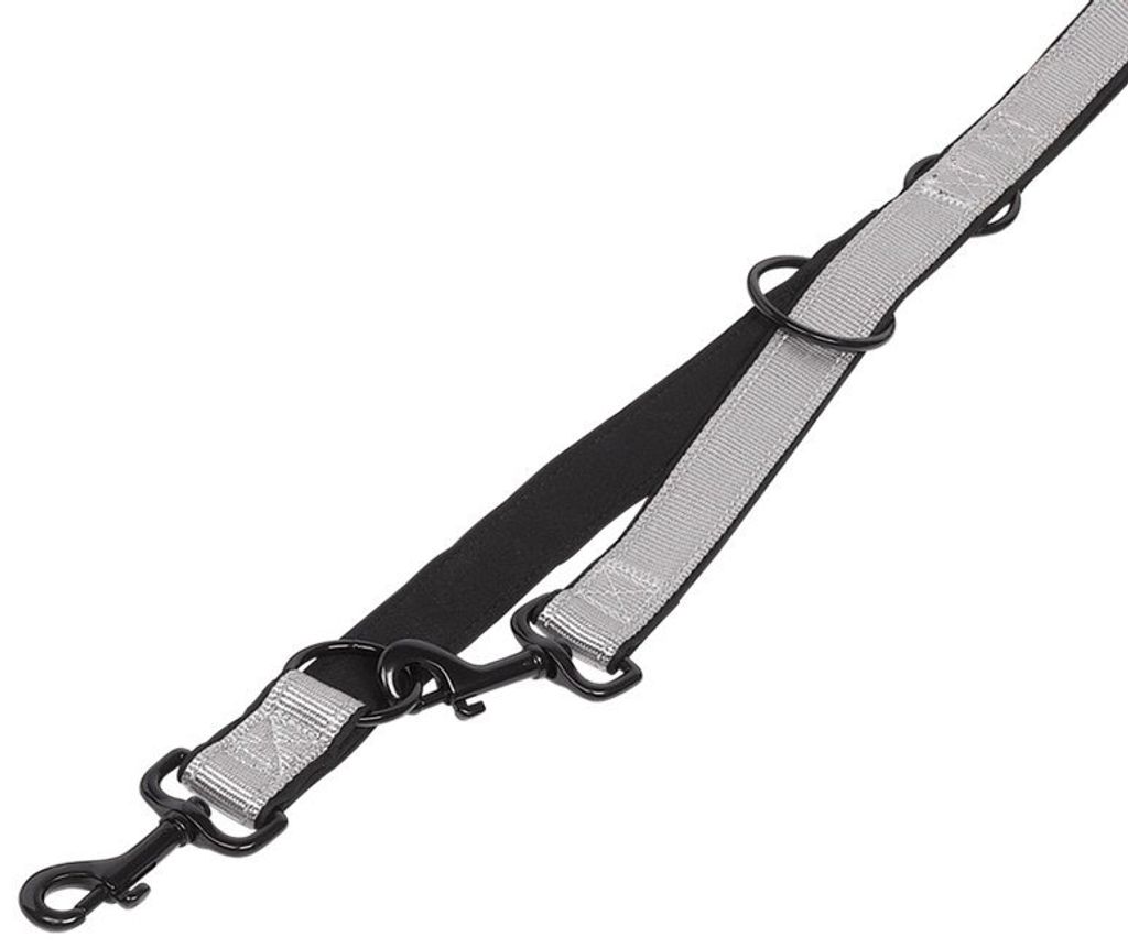 Nobby Führleine Classic Reflect Soft grau/schwarz, Maße: Produktbild 