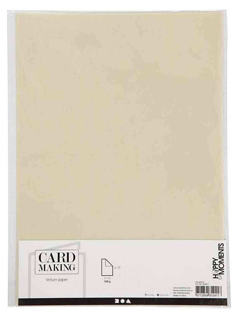 Creativ Company Vellum Paper A4 Off-White, 10 Blätter Produktbild 