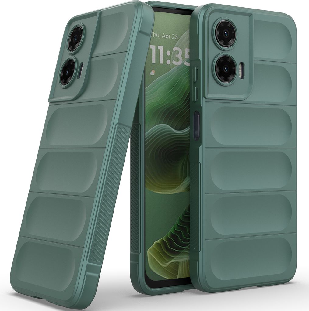 Handyhülle für Motorola Moto G35 Weich TPU Silikon Stossfest Anti-rutsch Hülle Grün
