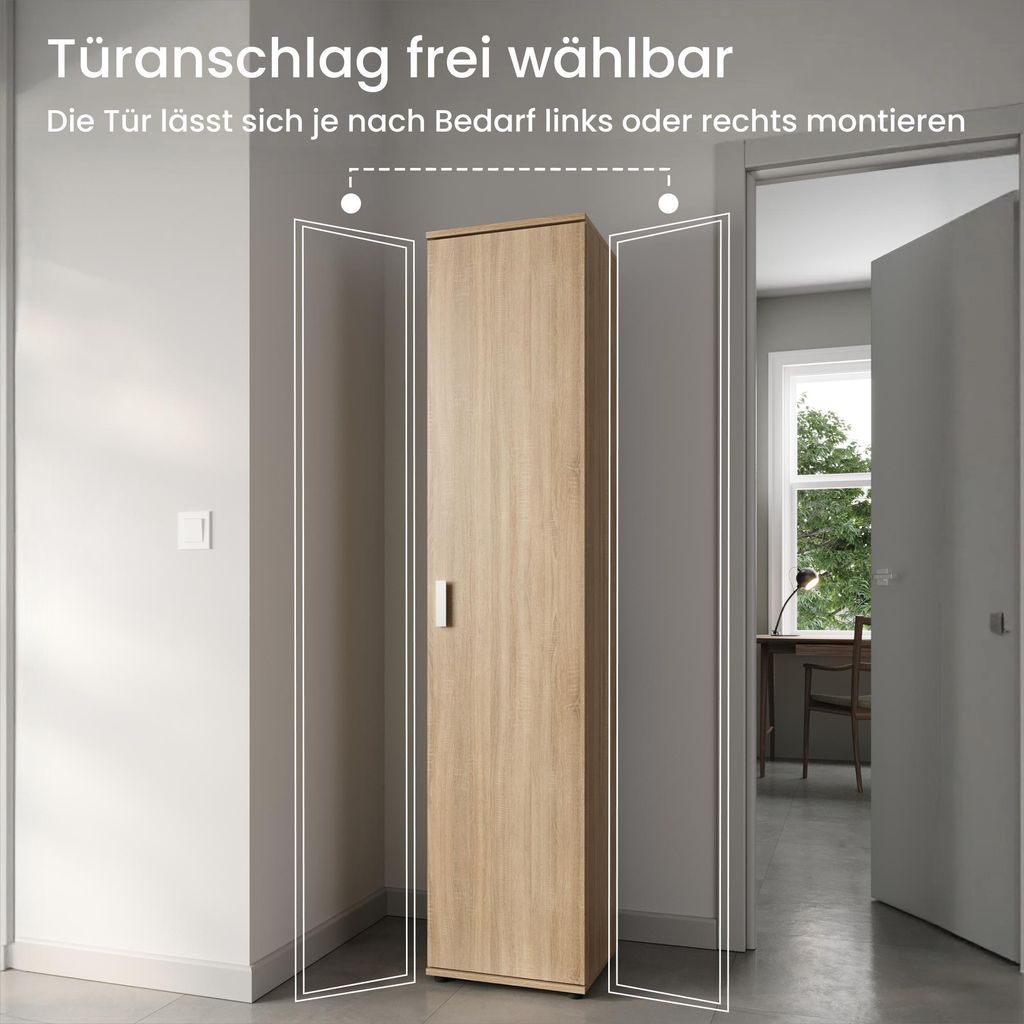 Schmaler Mehrzweckschrank 40 cm breit Sonoma Eiche