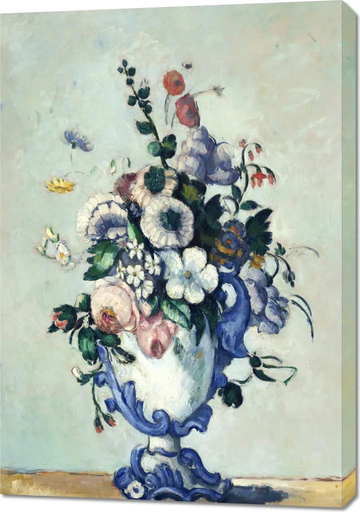 Decorazione Salone Vintage: Quadro Paul Cezanne 70x100 Vaso Rococò